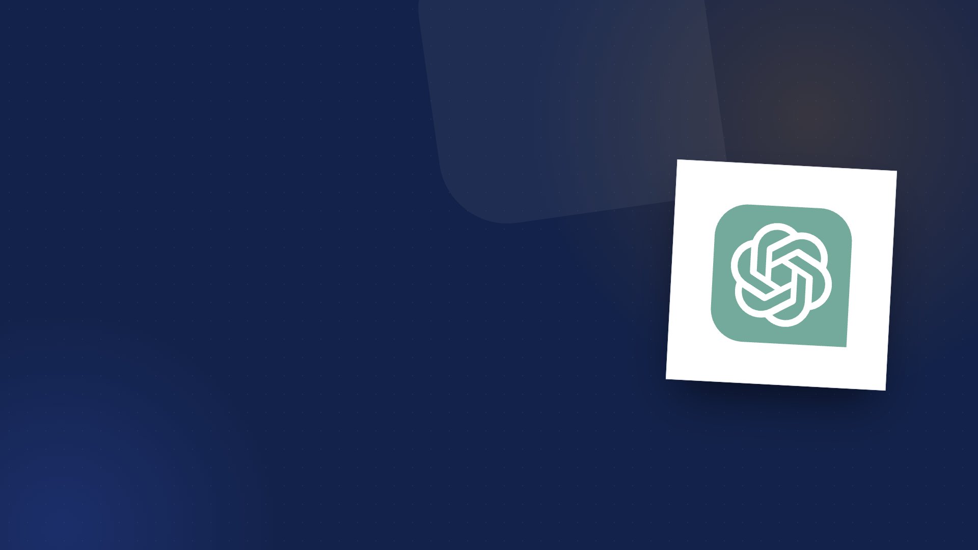 Het logo van ChatGPT, de AI-assistent van OpenAI, op een donkerblauwe achtergrond