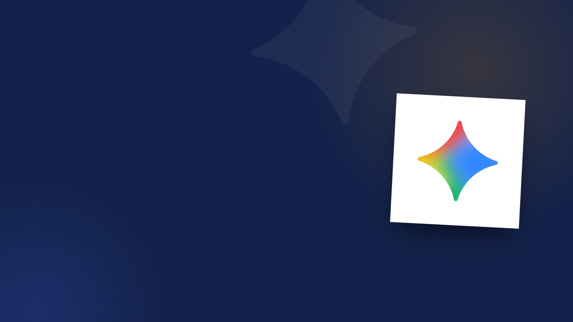 Het logo van Gemini, de AI van Google, op een donkerblauwe achtergrond
